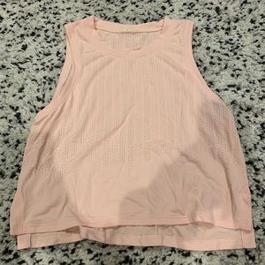 lululemon pink mesh tank top